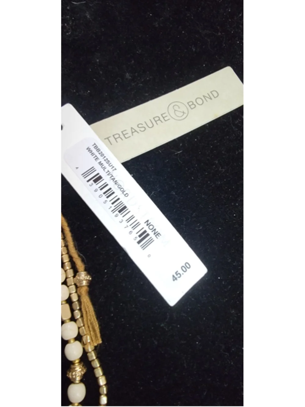 Nordstrom Treasure and Bond Semi Precious Bead Bracelet NWT 45 GOLD